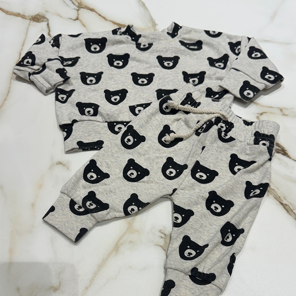 Little One Shop Cozy Bear Print Kids Pajamas